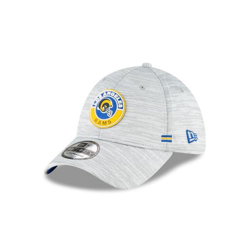 NFL Los Angeles Rams Fall Sideline Historic 39Thirty Stretch Fit (PPQ2690) - Grey New Era Caps